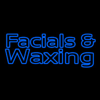 Blue Facial And Wa ing Neon Skilt