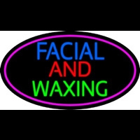 Blue Facial And Wa ing With Pink Oval Neon Skilt