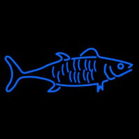 Blue Fish Logo Neon Skilt