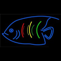 Blue Fish Logo Neon Skilt