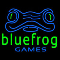 Blue Frog Games Logo Neon Skilt