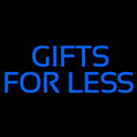 Blue Gifts For Less Block Neon Skilt