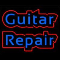 Blue Guitar Repair 2 Neon Skilt