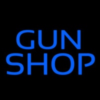 Blue Gun Shop Neon Skilt