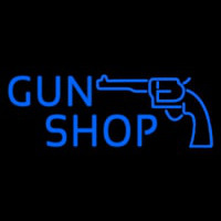 Blue Gun Shop Neon Skilt