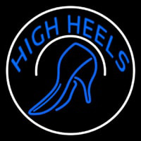 Blue High Heels With Sandal Neon Skilt