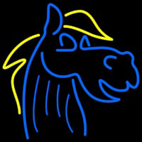 Blue Horse Logo Neon Skilt