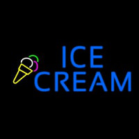 Blue Ice Cream Logo Neon Skilt