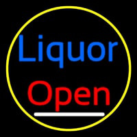Blue Liquor Open 1 Neon Skilt