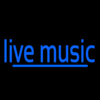 Blue Live Music 2 Neon Skilt