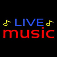 Blue Live Red Music Neon Skilt