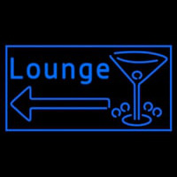 Blue Lounge With Arrow And Martini Glass Neon Skilt