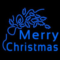 Blue Merry Christmas Neon Skilt