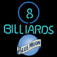 Blue Moon Ball Billiards Pool Beer Sign Neon Skilt