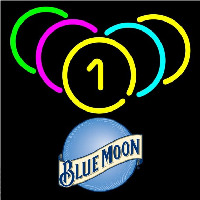 Blue Moon Billiard Rack Pool Beer Sign Neon Skilt