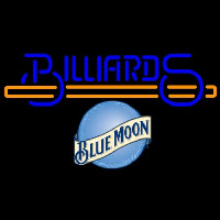 Blue Moon Billiards Te t With Stick Pool Beer Sign Neon Skilt