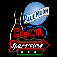 Blue Moon Bowling Spare Time Beer Sign Neon Skilt