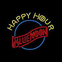 Blue Moon Classic Happy Hour Beer Sign Neon Skilt