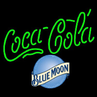 Blue Moon Coca Cola Beer Sign Neon Skilt