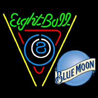 Blue Moon Eightball Billiards Pool Beer Sign Neon Skilt
