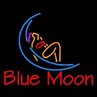 Blue Moon Lady Orange Beer Neon Skilt