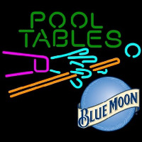 Blue Moon Pool Tables Billiards Beer Neon Skilt