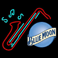 Blue Moon Sexaphone Beer Neon Skilt