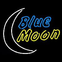 Blue Moon Yellow Beer Sign Neon Skilt