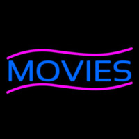 Blue Movies Neon Skilt