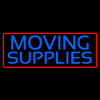 Blue Moving Supplies With Border Neon Skilt