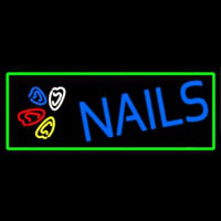 Blue Nails Logo Neon Skilt