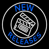 Blue New Releases With Logo Neon Skilt
