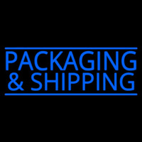 Blue Packaging And Shipping Neon Skilt