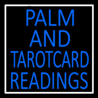 Blue Palm And Tarot Card Readings Neon Skilt