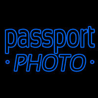Blue Passport Neon Skilt
