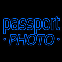 Blue Passport Neon Skilt