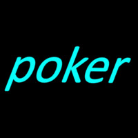 Blue Poker Neon Skilt