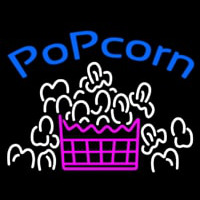 Blue Popcorn Logo Neon Skilt