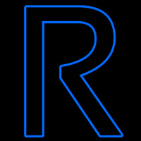 Blue R Logo Neon Skilt