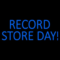 Blue Record Store Day Block Neon Skilt