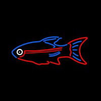 Blue Red Fish Neon Skilt