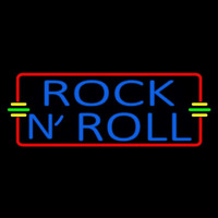 Blue Rock N Roll Red Border 1 Neon Skilt