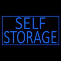 Blue Self Storage With Border Neon Skilt