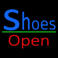 Blue Shoes Open Neon Skilt