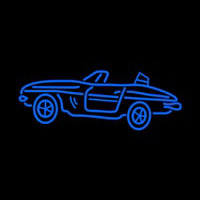 Blue Sport Car Neon Skilt