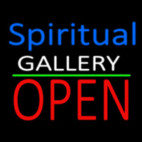 Blue Spritual White Gallery With Open 1 Neon Skilt