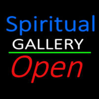 Blue Spritual White Gallery With Open 2 Neon Skilt