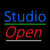 Blue Studio Red Open 1 Neon Skilt
