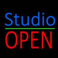 Blue Studio Red Open 3 Neon Skilt