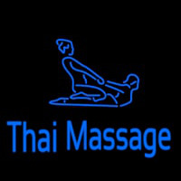 Blue Thai Massage Logo Neon Skilt